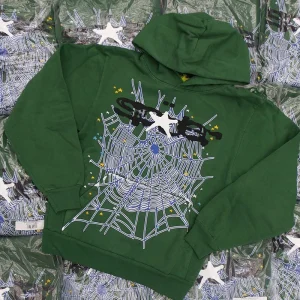 Spider Web Graphics Pullover Hoodie