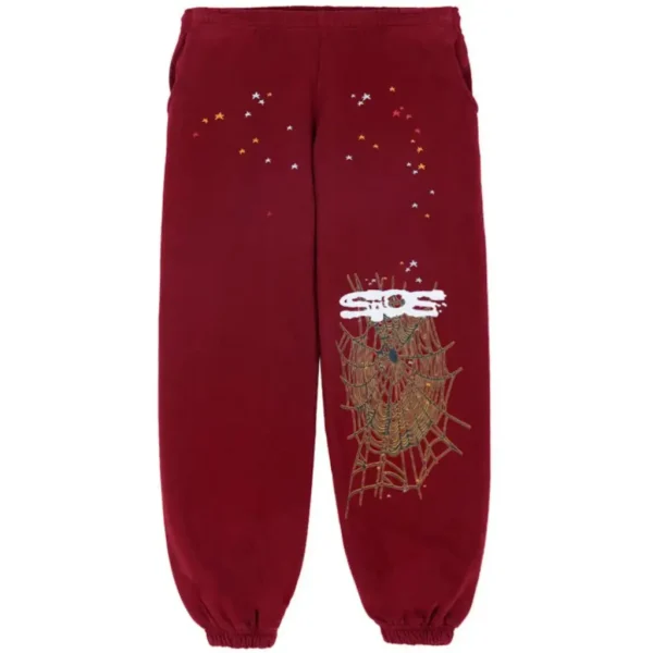 Sp5ders Logo Tracksuit Maroon